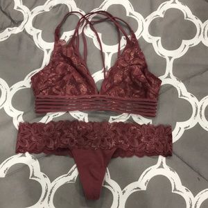 Pink bralette set